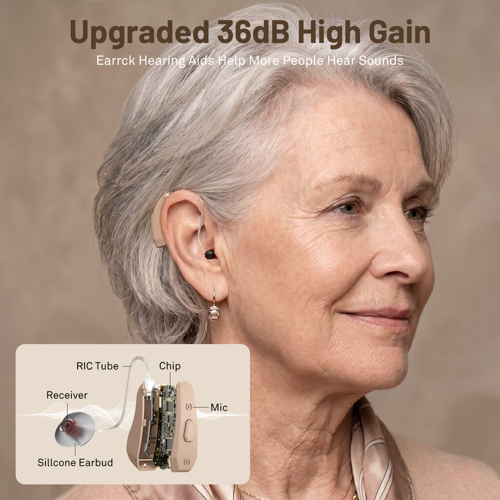 Earrck LYCR230-Rechargable Advanced 7-Channel Digital BTE Hearing Aids