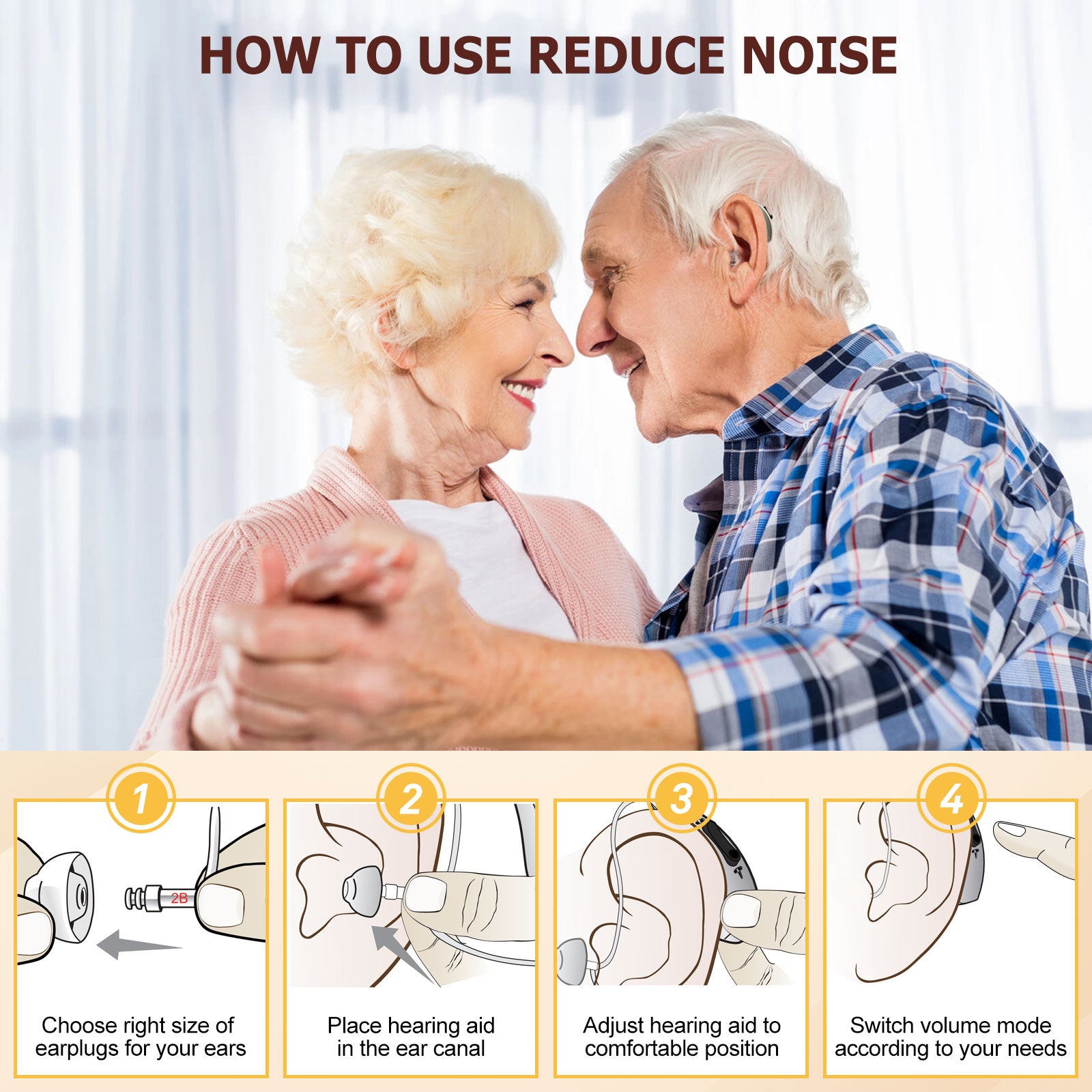 Earrck Rechargeable BTE Hearing Aids for Seniors - Severe Loss