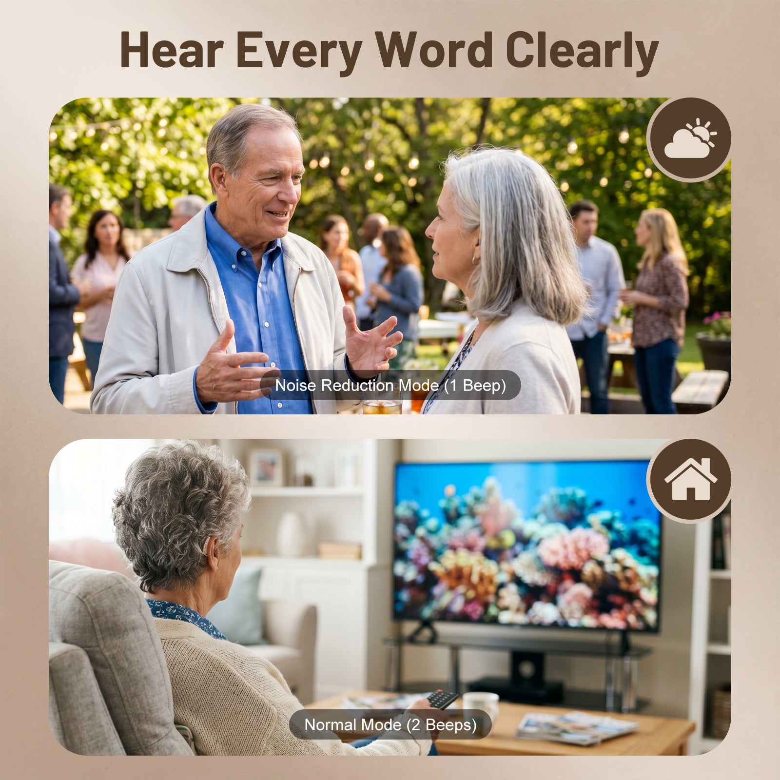 Earrck LYCR230-Rechargable Advanced 7-Channel Digital BTE Hearing Aids