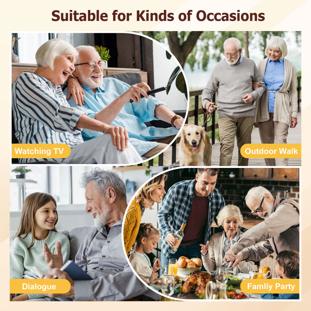 Earrck Rechargeable BTE Hearing Aids for Seniors - Severe Loss