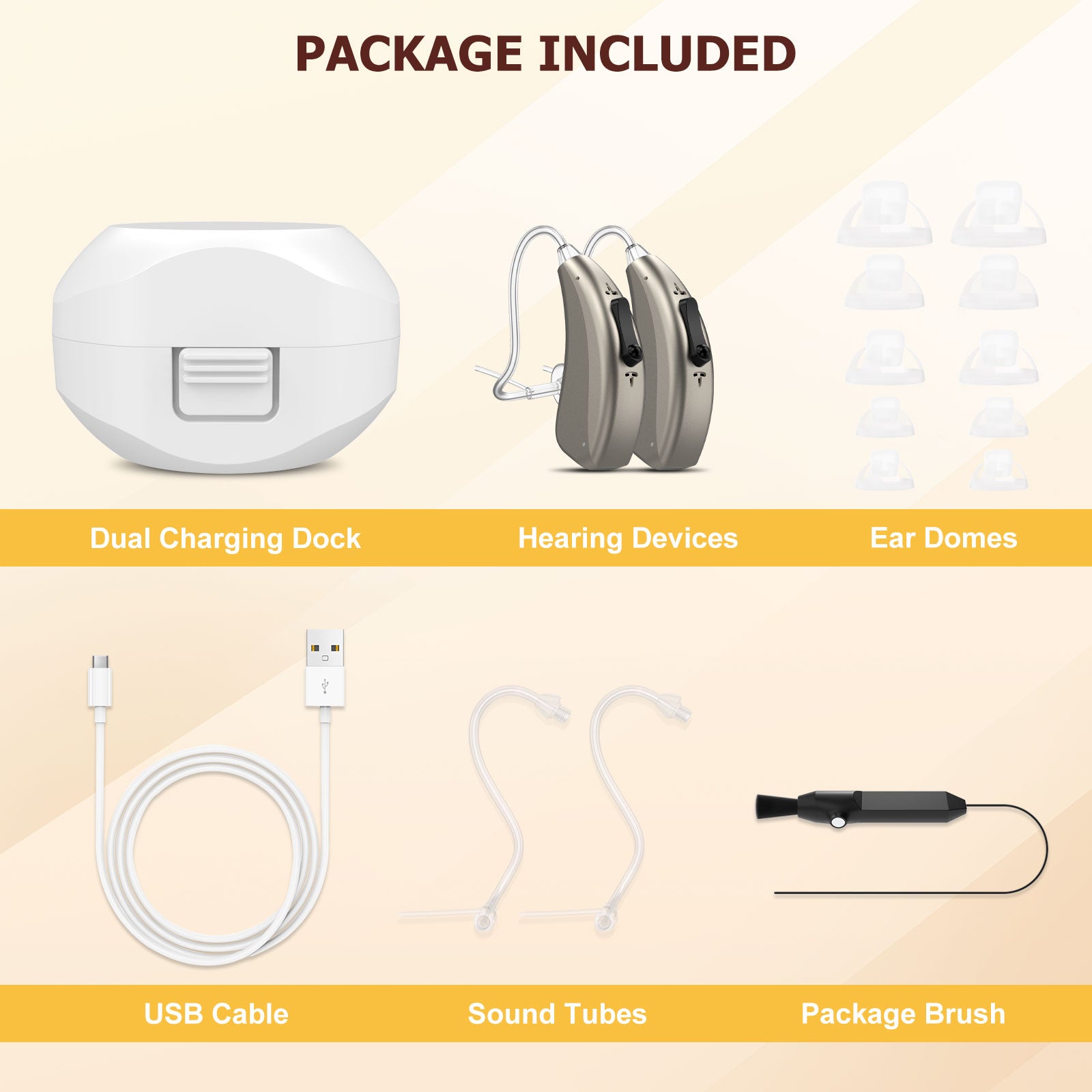 Earrck Rechargeable BTE Hearing Aids for Seniors - Severe Loss