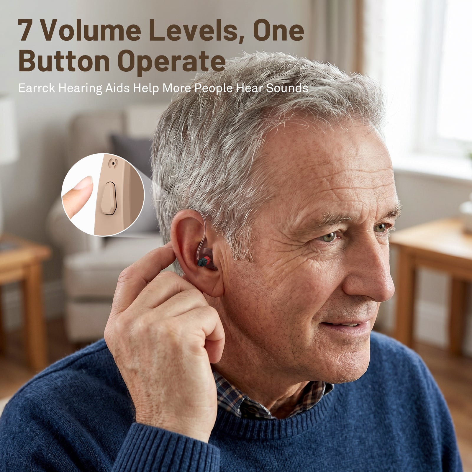 Earrck LYCR230-Rechargable Advanced 7-Channel Digital BTE Hearing Aids